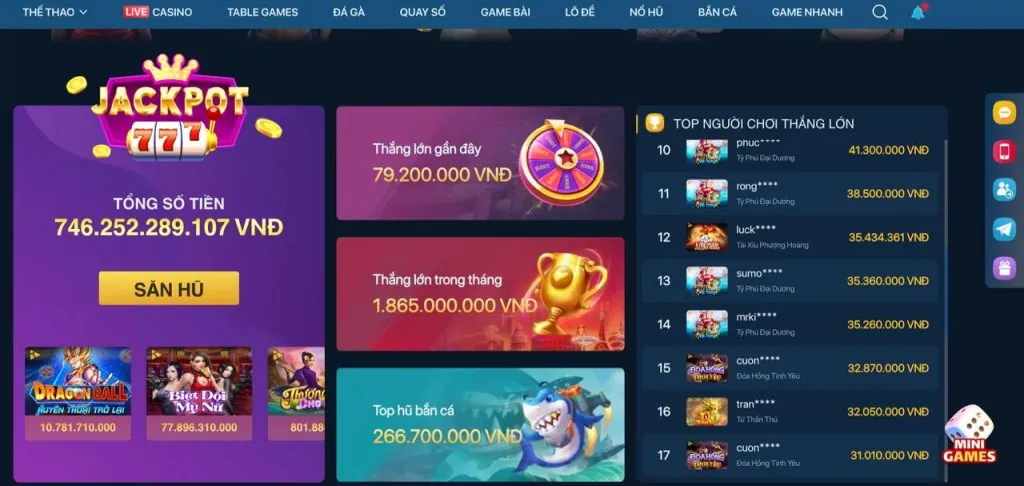 Trò chơi bắn cá đổi thưởng